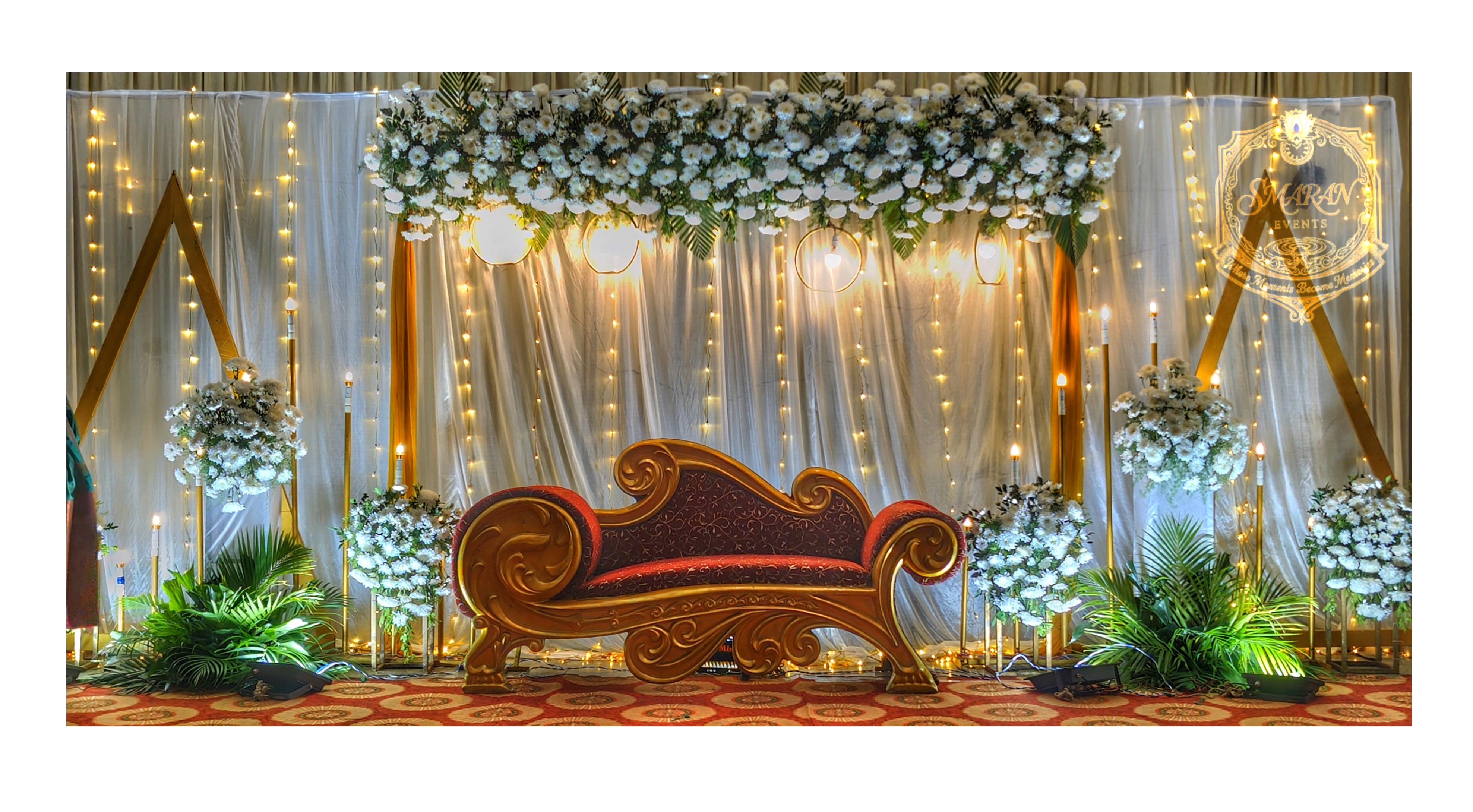 Elegant Reception Stage Decoration